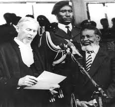 Namibia's first president being sworn in