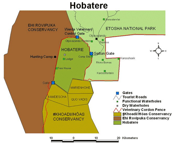 The Hobatere Concession Area; (Courtesy of Ministry of Environment & Tourism, Etosha Ecological Institute, 2014) 